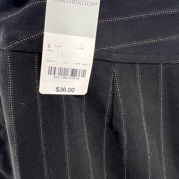 Worhtington stretch 3pc penstripe skirt blazer and trousers 6 office work - Picture 4 of 16